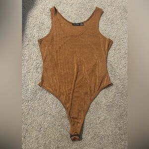 Boohoo Rust Colored Body Suit